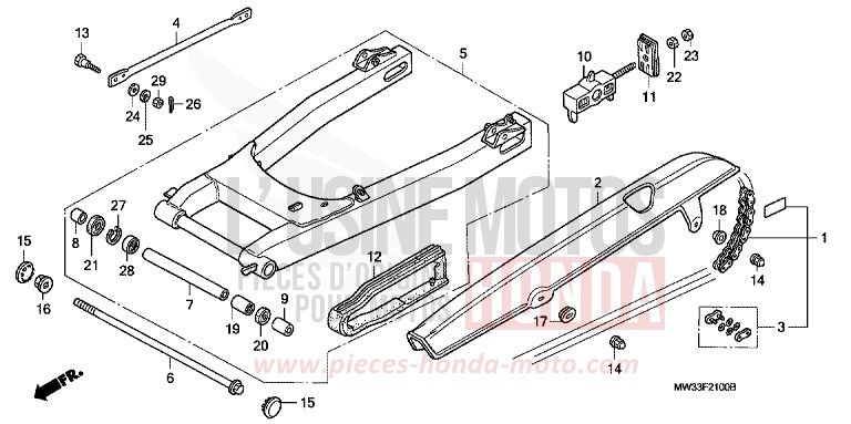 SCHWINGE von CB Seven Fifty KARAKORUM GRAY METALLIC-U (NH197) von 1992